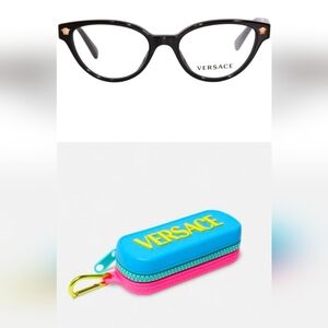 Versace Black Eyeglasses with Case
